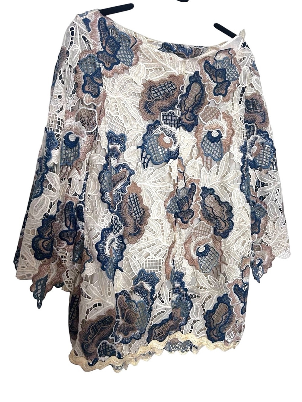 See By Chloé Floral Embroidered Lace Blouse Top EU 42 US 10 NWT